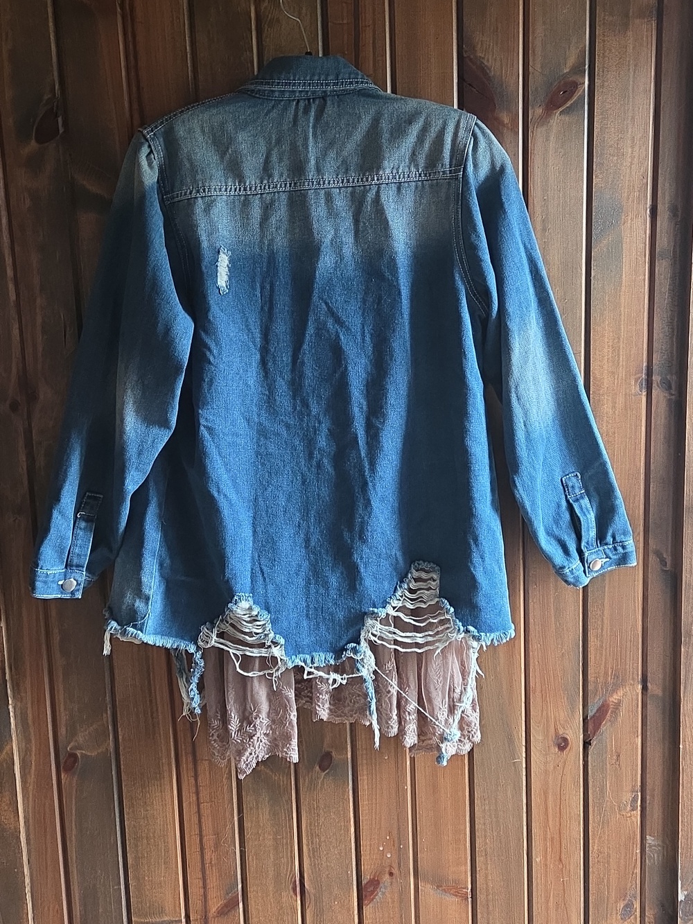Denim Distressed Jacket - Picture 5 of 5